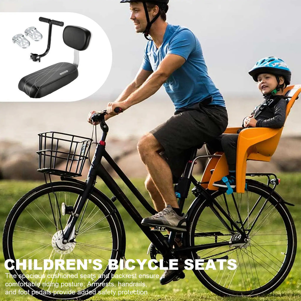 Child Rear Bike Seat with Armrest & Footrest – Universal Fit