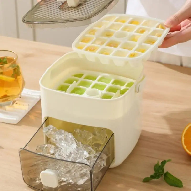 48-Grid Double Layer Ice Cube Tray | Easy-Release Ice Mold