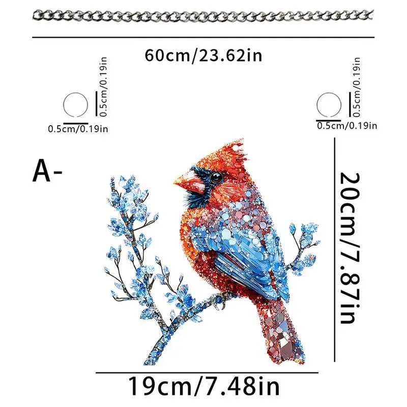 Dangling Bird Ornaments Light Catcher 2D Acrylic Birds Centerpiece