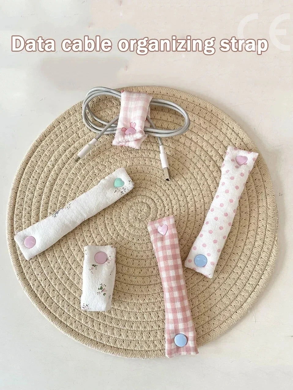 Floral Cable Ties – Cute Reusable Cloth Cord Organizer Straps