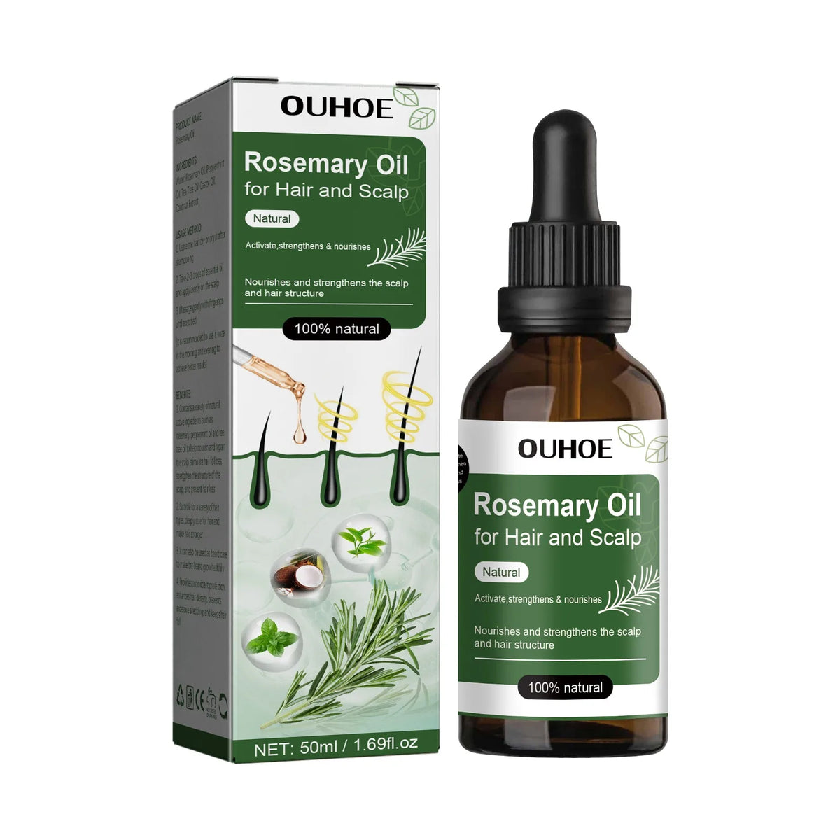 Rosemary Oil for Hair Growth & Loss Prevention 50ml