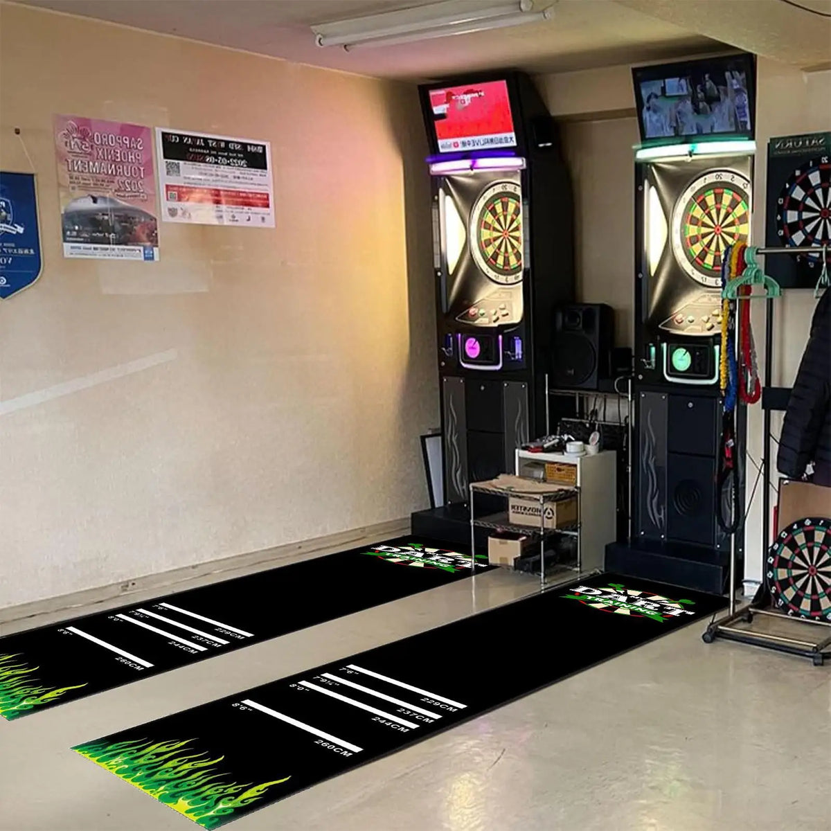 Darts Mat Non-slip Protective Pad Shock Absorbing 4 Throw Distances