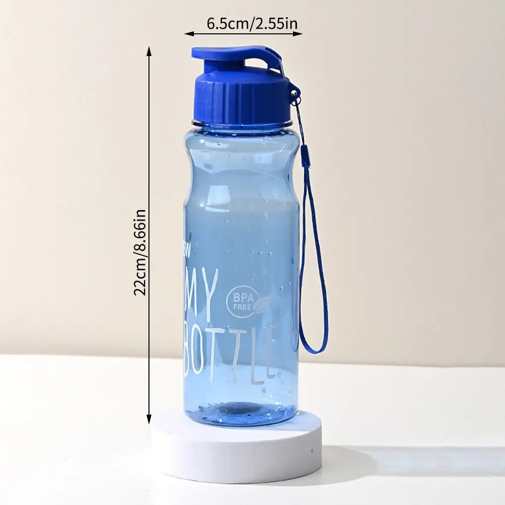 Plastic Water Bottle Portable Sports Cup Anti Drop Rope Outdoor