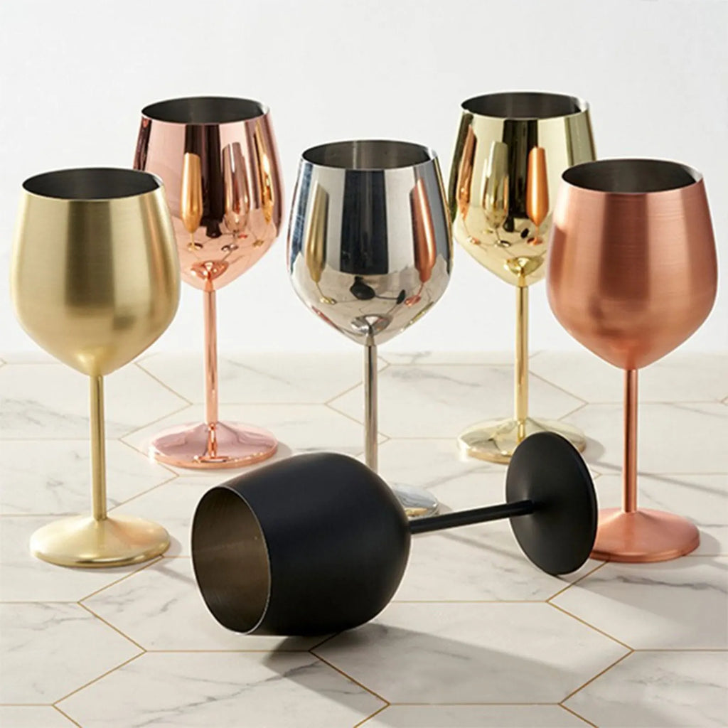 Shatterproof Stainless Steel Wine Glasses | Cocktail & Champagne