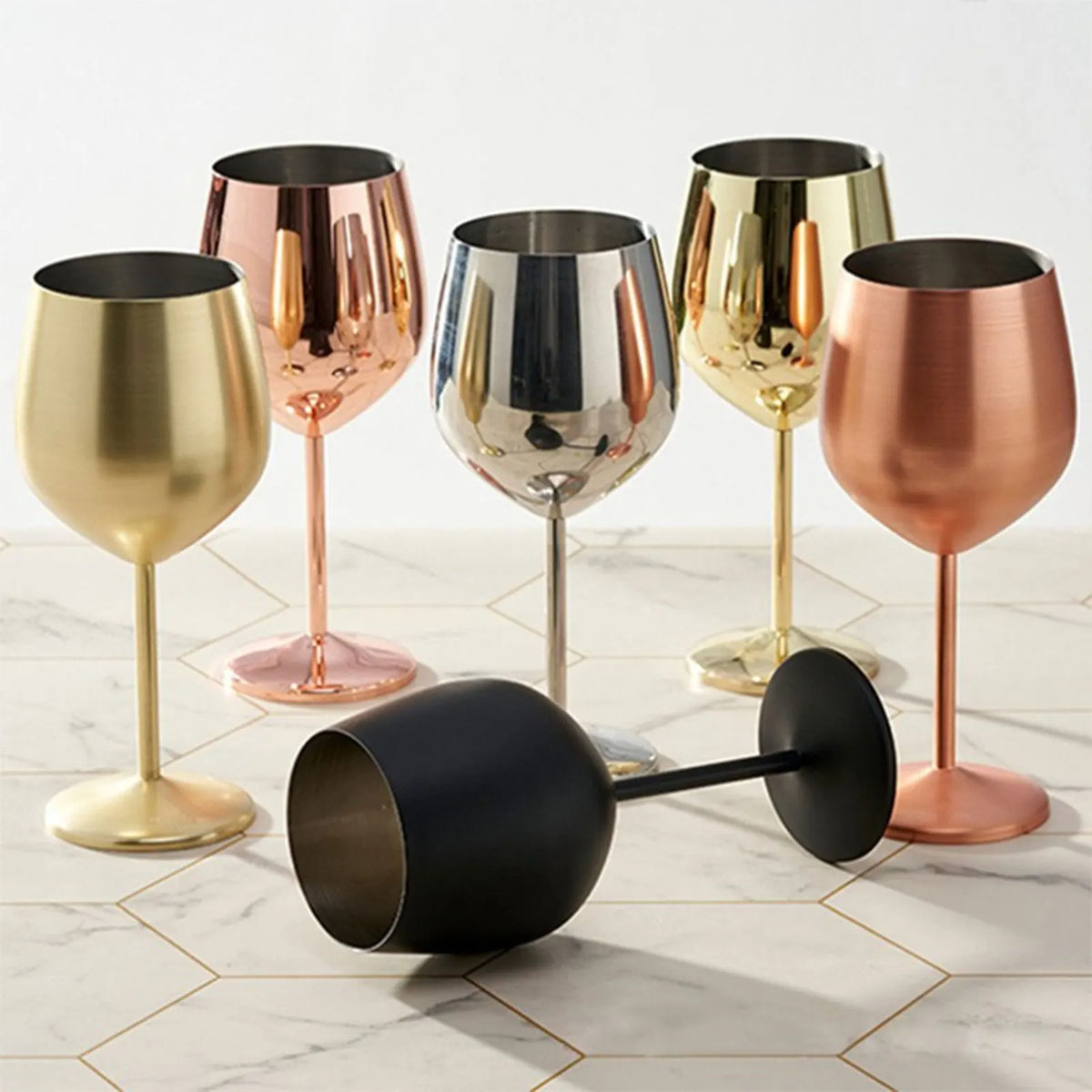 Shatterproof Stainless Steel Wine Glasses | Cocktail & Champagne