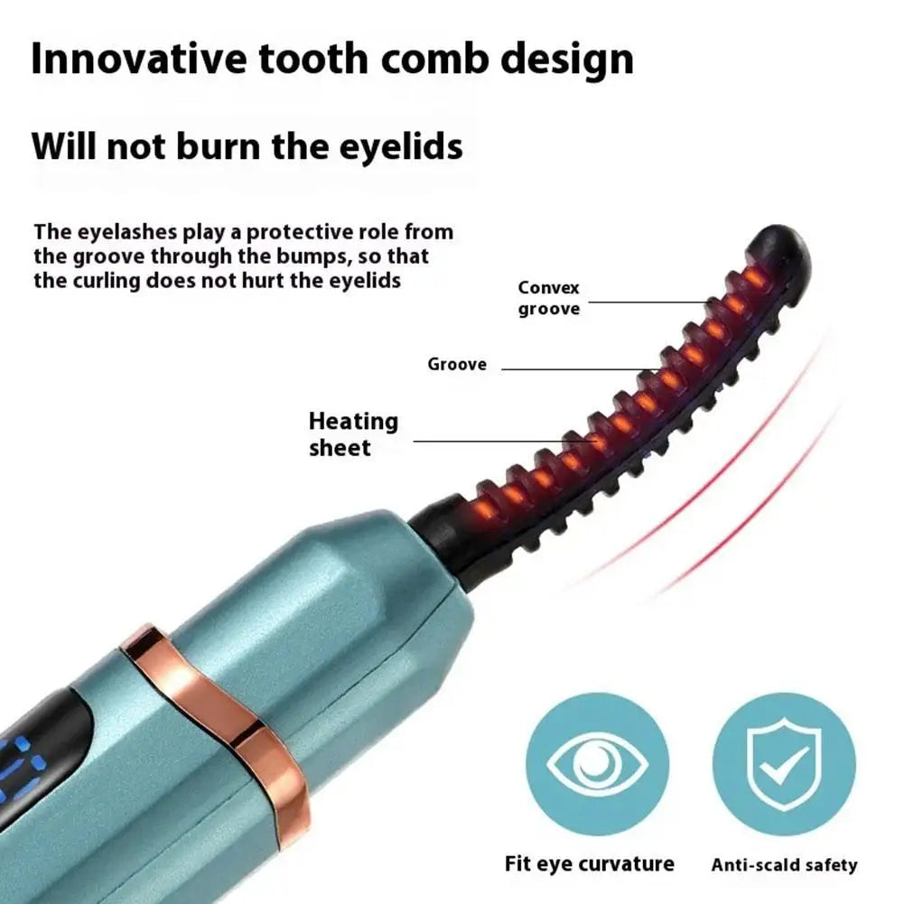 Heated Electric Eyelash Curler – 3-Temp USB-C Rechargeable