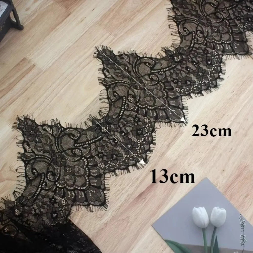 3-Yard Floral Embroidery Lace Trim – DIY Wedding Dress Ribbon