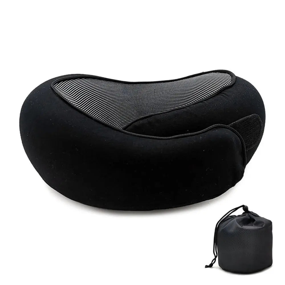Memory Foam U-Shape Travel Neck Pillow – Adjustable Support