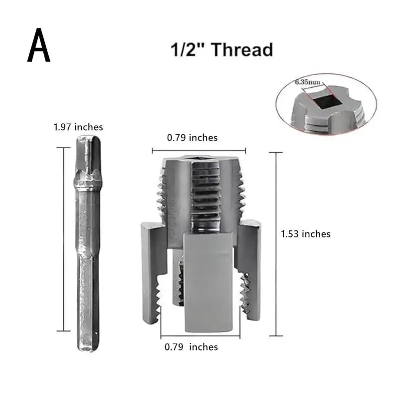 PVC Pipe Threader Kit – Internal & External Thread, Drill-Powered