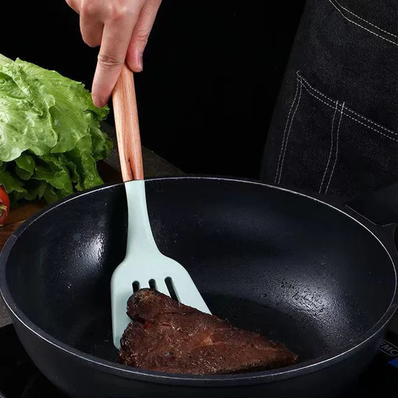 SHIBO Silicone Spatula Turner Set – Egg, Fish & Slotted Shovel