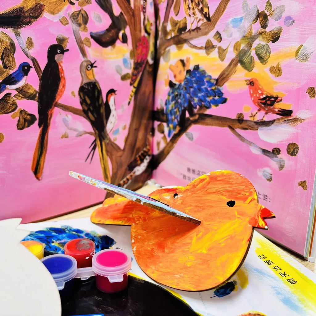 10-Piece Unfinished Wooden Bird Ornaments – DIY Easter Decor