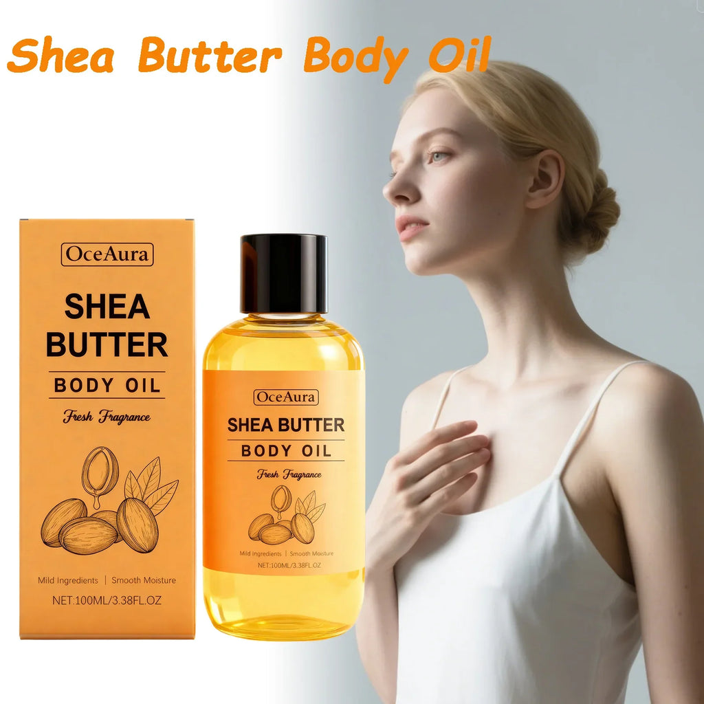 OceAura Shea Butter Body Oil – Fast-Absorbing Dry Skin 100ml