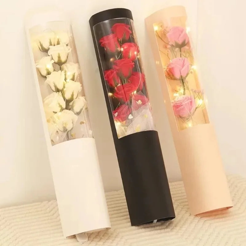 PVC Soap Rose Bouquet Mothers Day Romantic Anniversary Year Festive