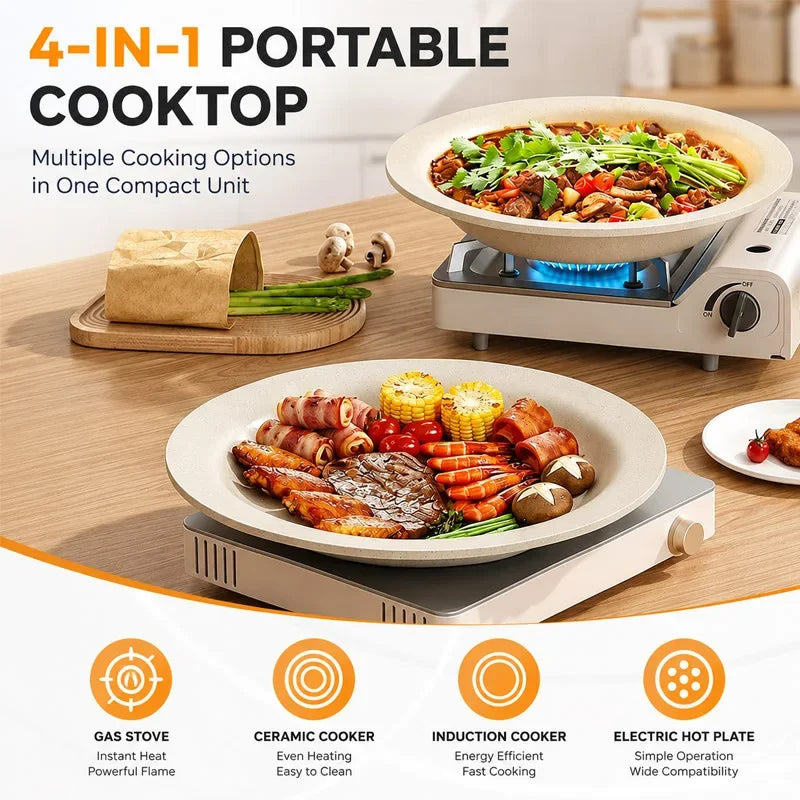 KEMORELA Korean Flying Saucer Pan – Ceramic Aluminum 30cm