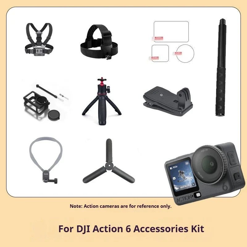 DJI OSMO Action 6 Accessories Kit – Waterproof Case & Hiking Set