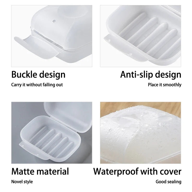 Portable Travel Soap Box – Waterproof Plastic Case with Lid