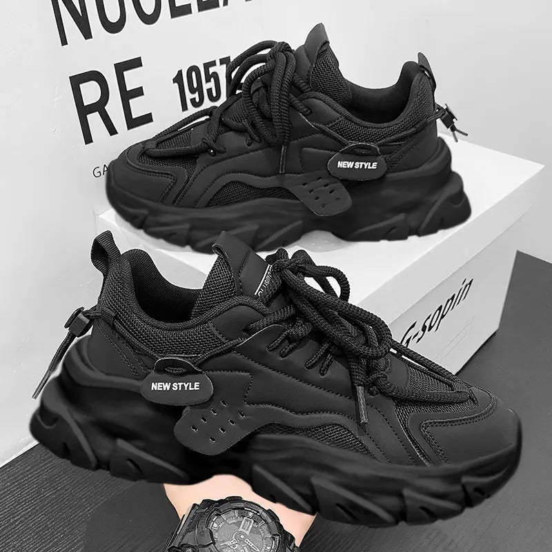Men's Breathable Thick-Sole Casual Sneakers | All-Season