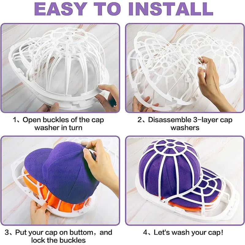 Hat Washer Cage for Baseball Caps – Washing Machine & Dishwasher