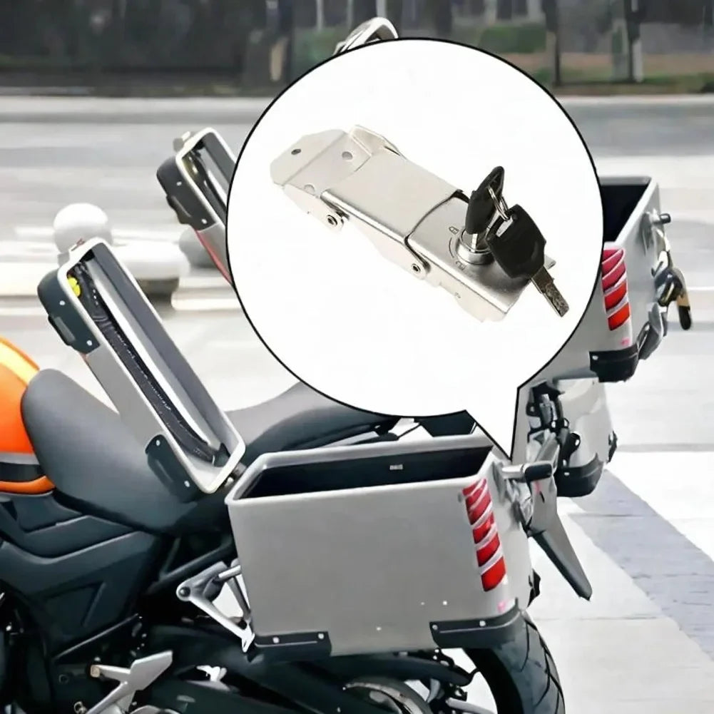 Stainless Steel Motorcycle Trunk Buckle Lock + 2 Keys