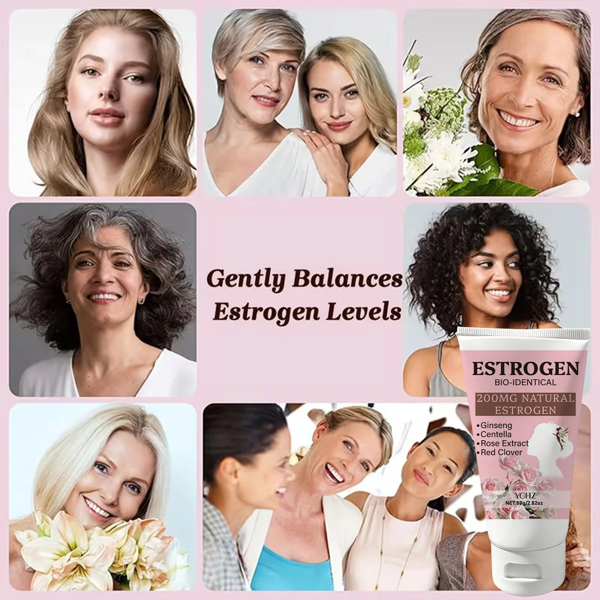 Women's Botanical Glow Cream – Ginseng, Rose & Centella 80g