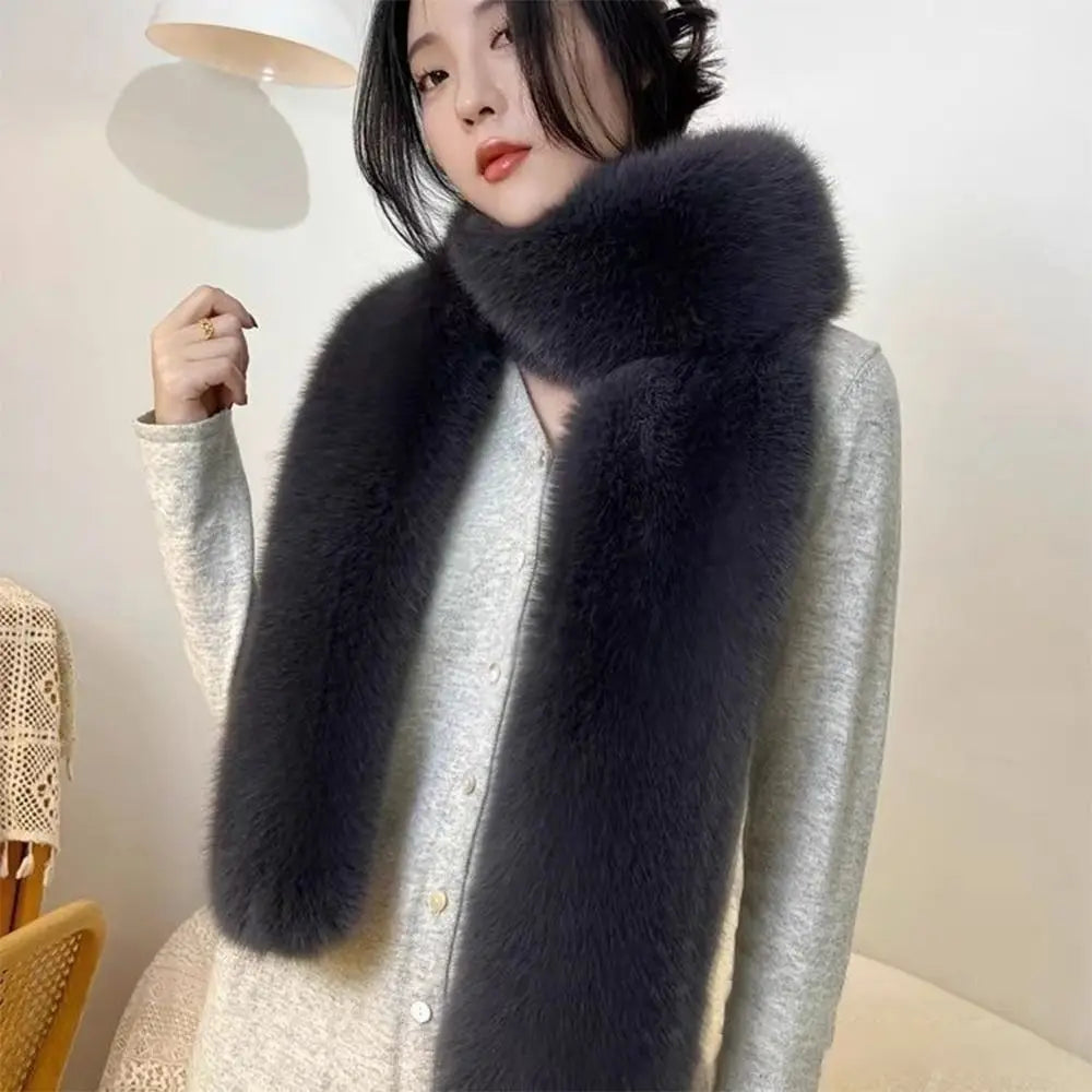 180cm Fluffy Faux Fur Long Scarf – 6 Colors Neck Warmer