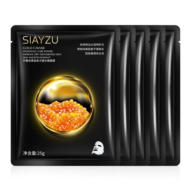 Golden Caviar Anti-Aging Moisturizing Face Mask Sheets – 10 Pack