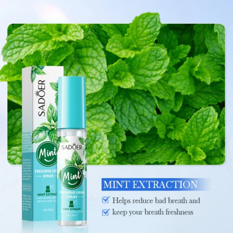 Mint & Peach Fresh Breath Mouth Spray – Oral Freshener