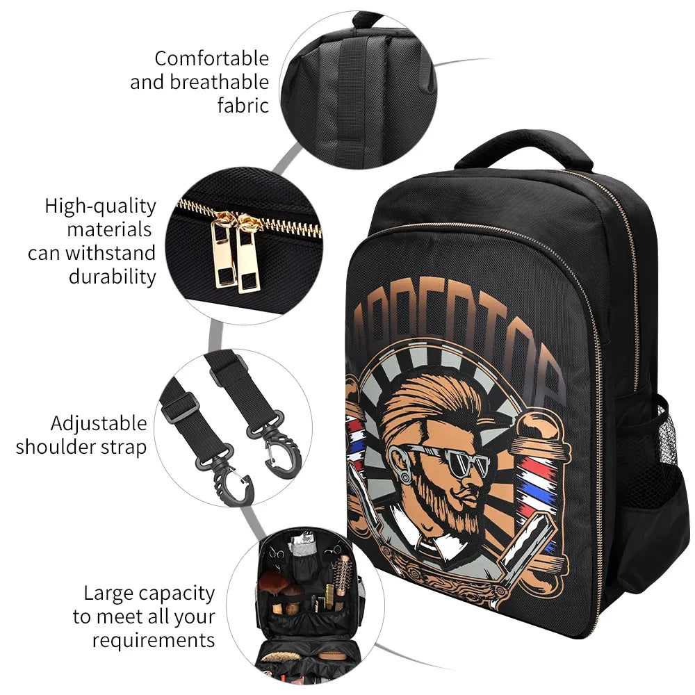 Barber Backpack Bag for Hair Dryer, Scissors & Salon Tools
