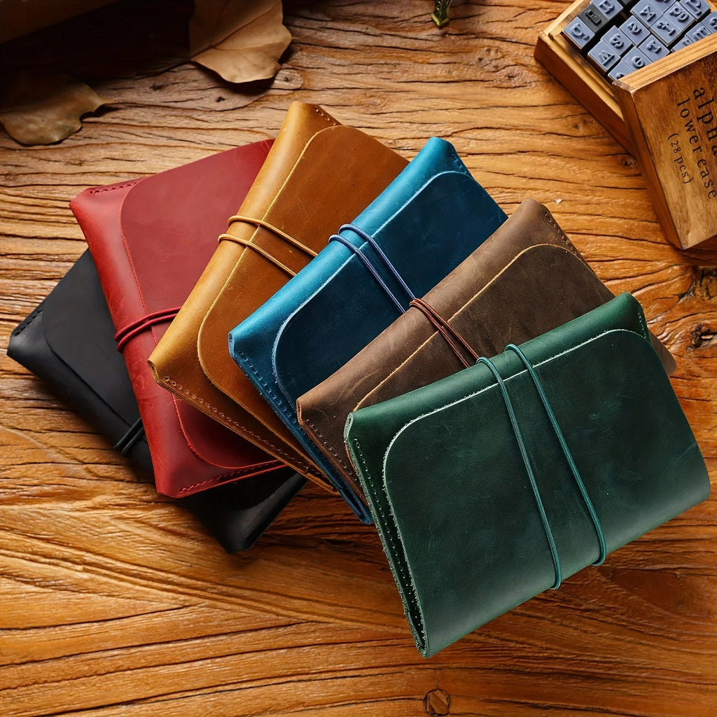 Cowhide Leather Passport Holder & Multi-Slot Card Wallet