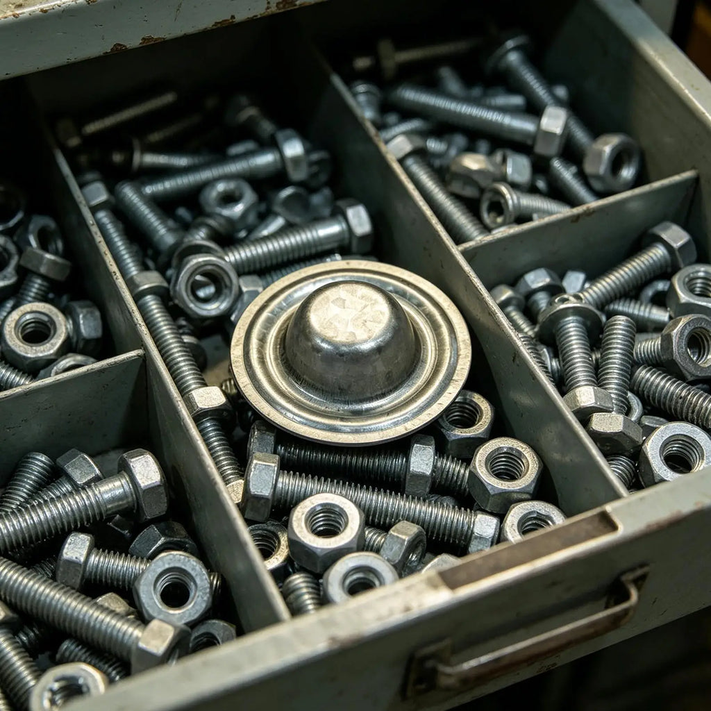 50-Pack Metal Roofing Screw Caps – Aluminum-Zinc Alloy