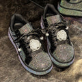 UXST Women's Rhinestone Platform Sneakers | Luxury Casual Shoes