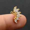 Huitan CZ Stud Earrings – Sparkling Geometric Fashion Jewelry