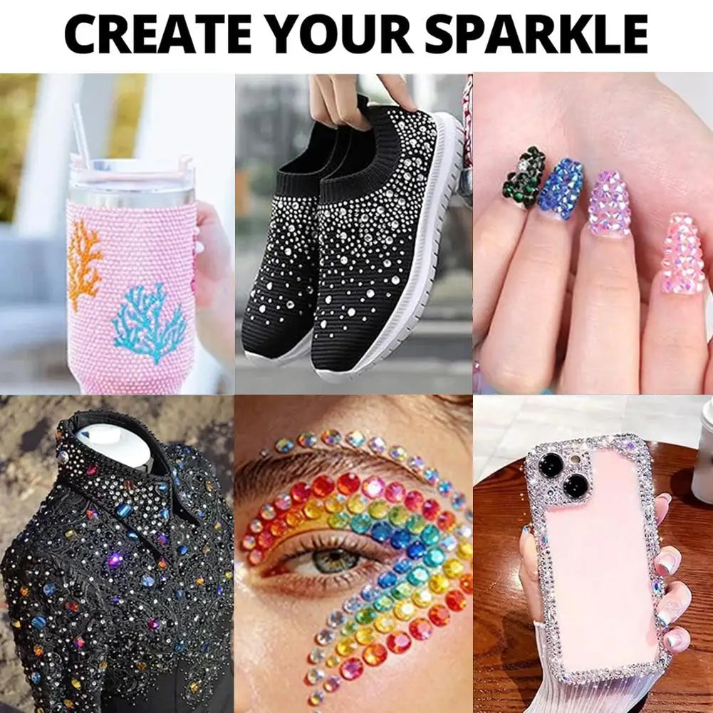 AB Resin Rhinestones 24-Grid Mixed Color Set | Nail Art DIY Kit