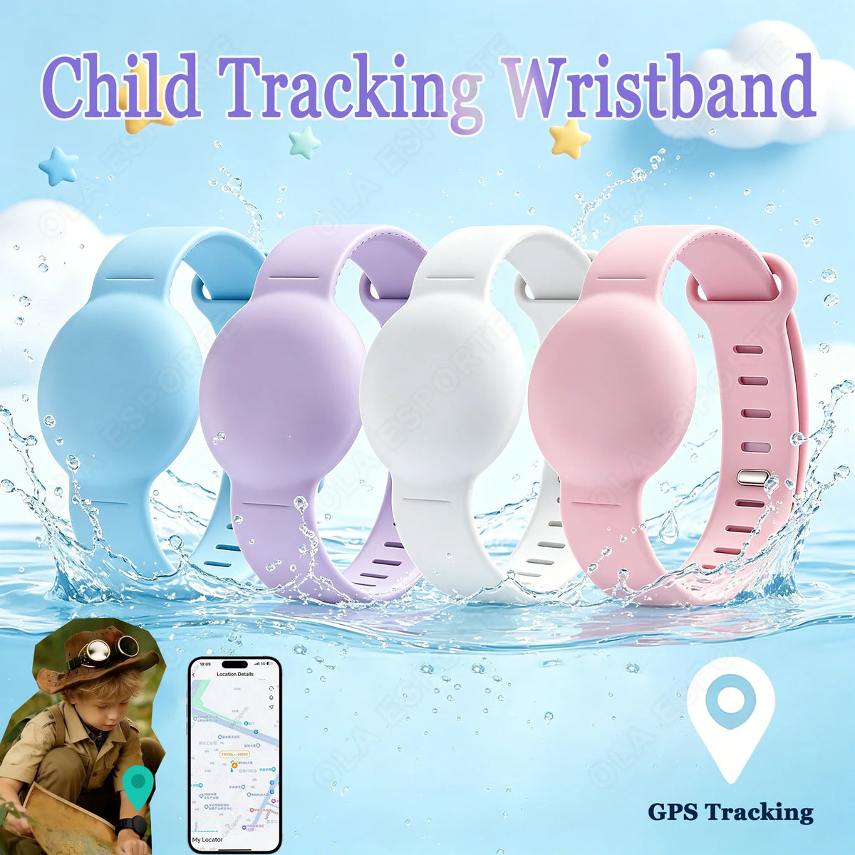 Waterproof Cover Apple Airtag Holder Wristband Kids Silicone Case