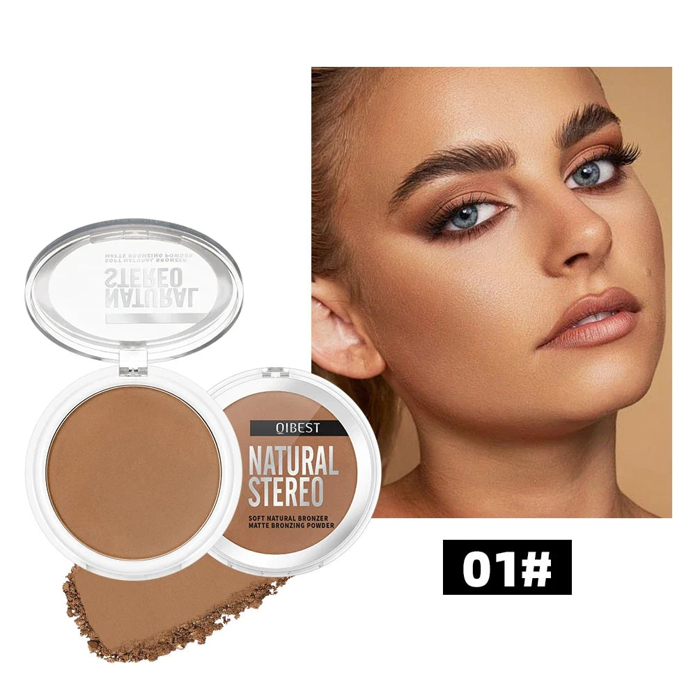 QiBest Contour Palette – Bronzer, Highlighter & Bronzing Powder