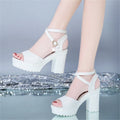 Women's Open-Toe Platform Wedge Sandals | Ankle Strap