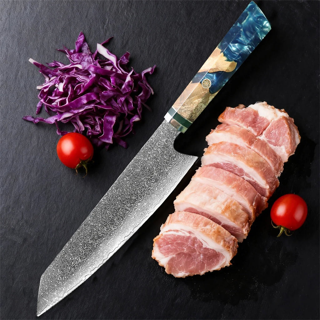 67-Layer Damascus Steel Kiritsuke Chef Knife – 20.5cm