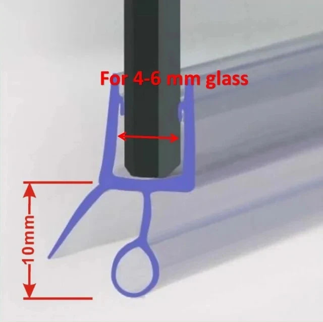 PVC Shower Door Seal Strip 4–6mm Glass | Waterproof Weatherstrip