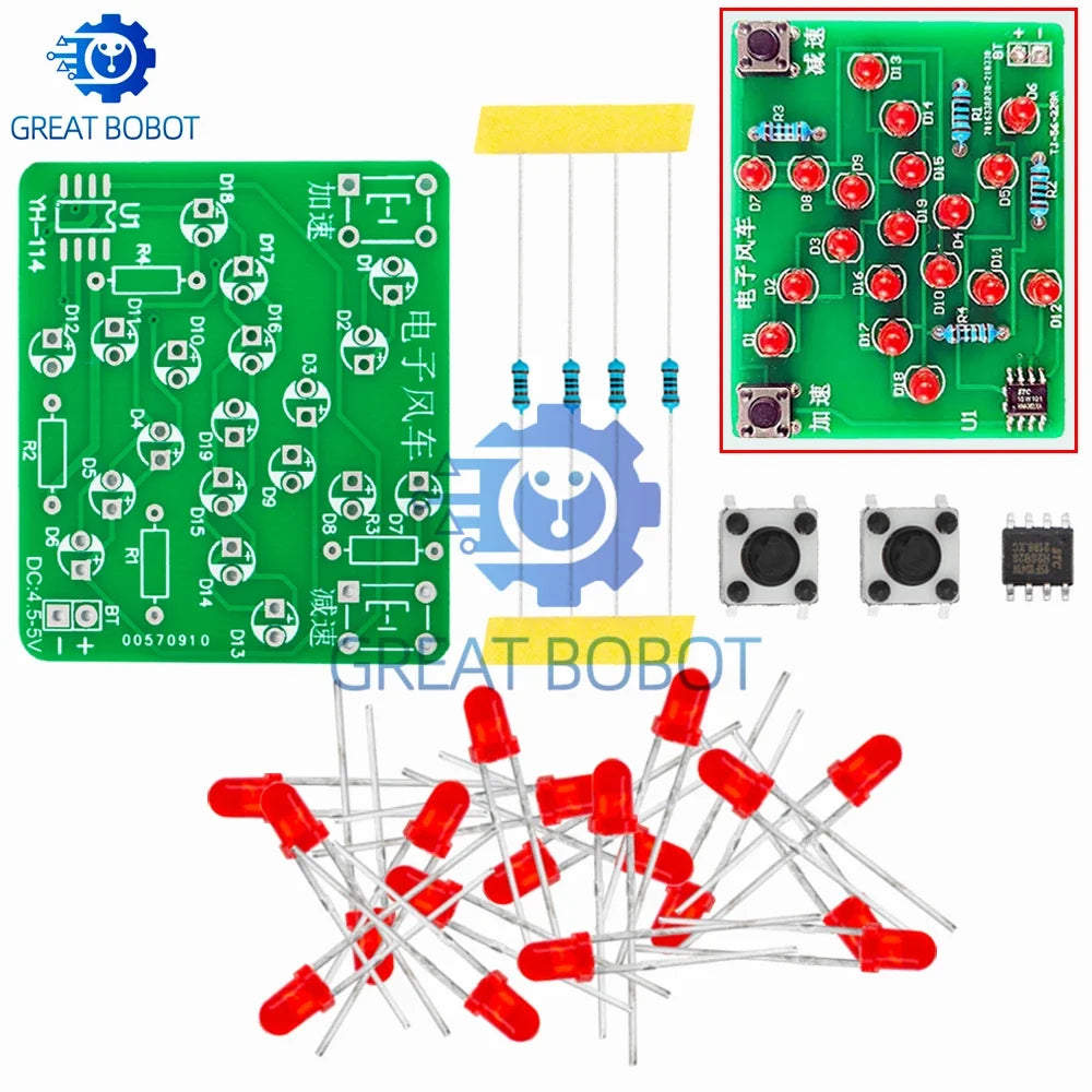Electronic Windmill DIY Soldering Kit – DC 5V Adjustable Speed
