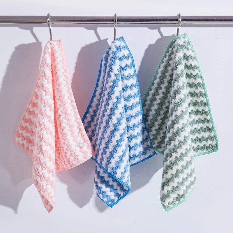 Super Absorbent Coral Fleece Dishcloths | Kitchen & Glass Cleaning