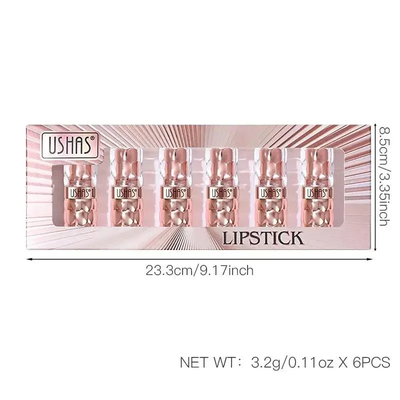 USHAS Metallic Liquid Lipstick Set – Waterproof & Long-Lasting
