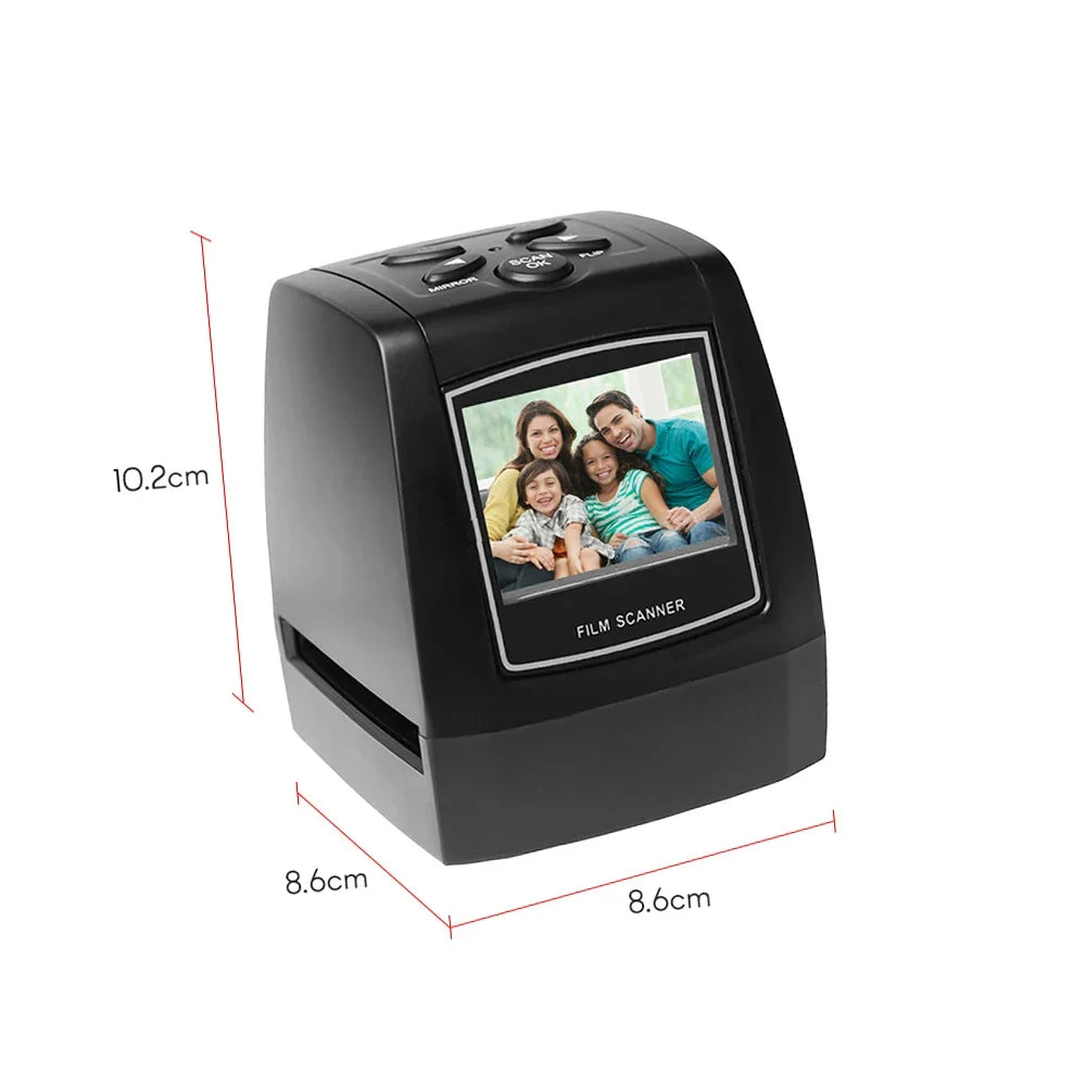 Portable 35mm/135mm Film Scanner | 2.4" LCD & Built-In Editor