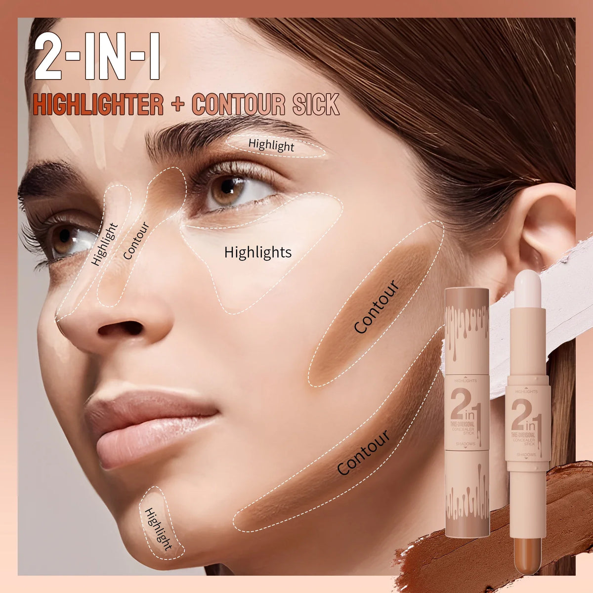 Hello Kiss Double-Ended Highlighter & Contour Stick