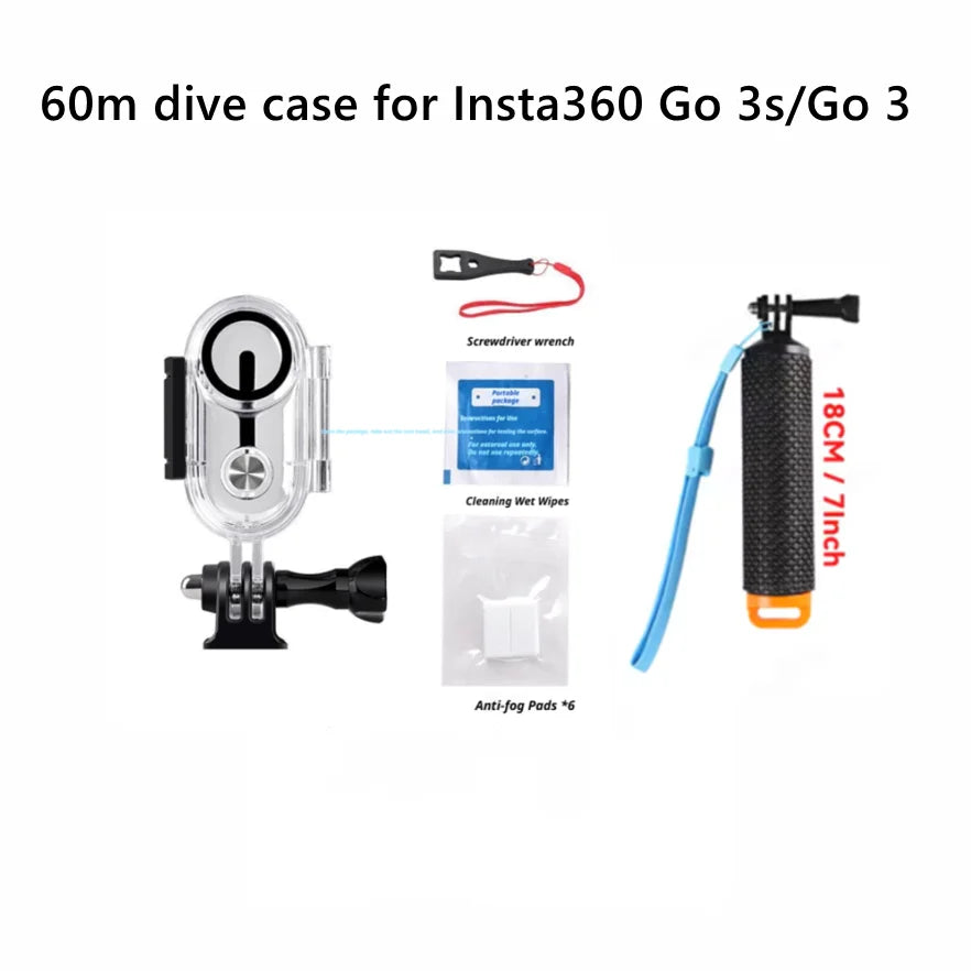 60M Waterproof Housing Case for Insta360 GO 3 & GO 3S