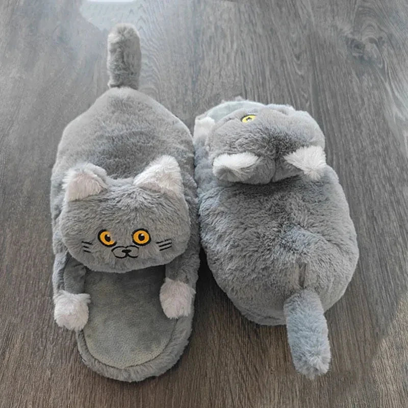 Women's Fluffy Fur Slippers – Warm Cosy Indoor House Shoes