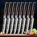 Damascus Steak Knife Set 1–8 Pcs | 4.5" Stainless Steel