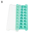 Silicone Ice Cube Tray with Lid – 14-Cube Stackable Mold