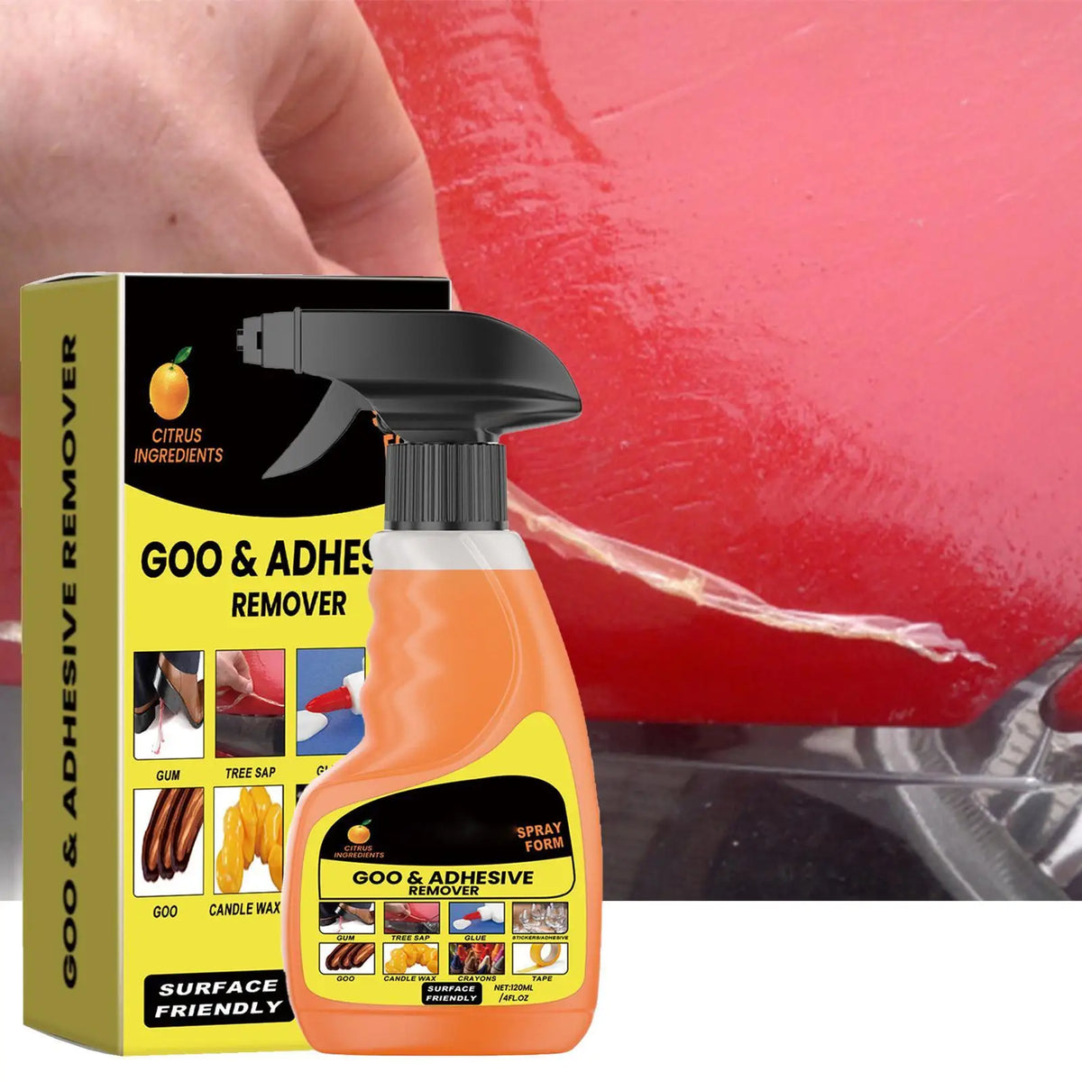 Odorless Adhesive Remover Spray – 120ml Multi-Surface Cleaner
