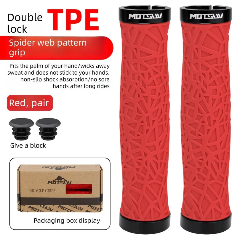 Axl TPE Dual Lock Bike Handlebar Grips – Anti-Slip MTB