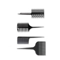 4-Pc Anti-Static Highlight Comb Set | Salon Hair Coloring Tool